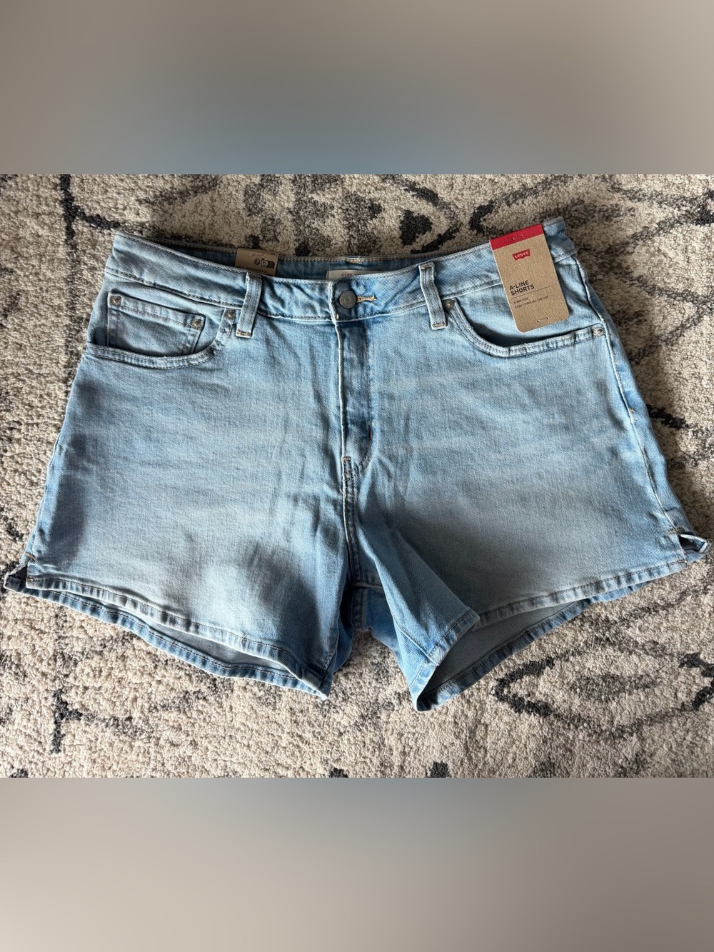 Levi's Women's Light Blue Denim A-Line Shorts